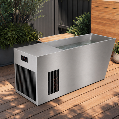304 Stainless Steel Cold Plunge Tub and Chiller Set