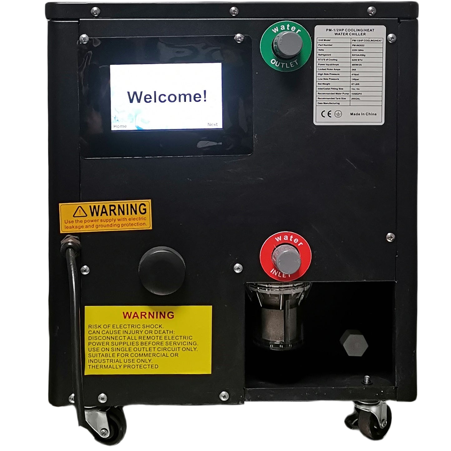 2550W and 2700W Cooling Power Water Chiller for Ice Bath With IPX4 and LCD Touch Screen